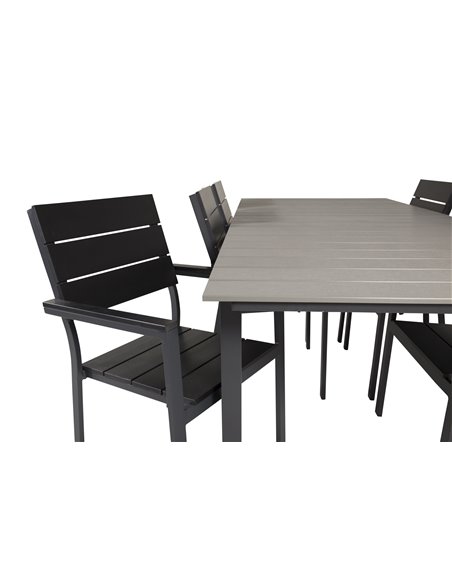 Matgrupp Levels med Levels matstolar, 224 × 100 cm