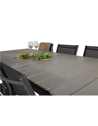 Matgrupp Levels med Santorini matstolar, 224 × 100 cm