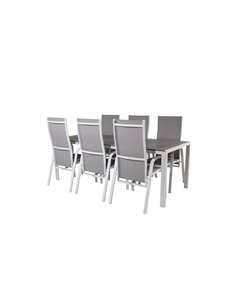 Matgrupp Break med Copacabana matstolar, 205 × 90 cm 2