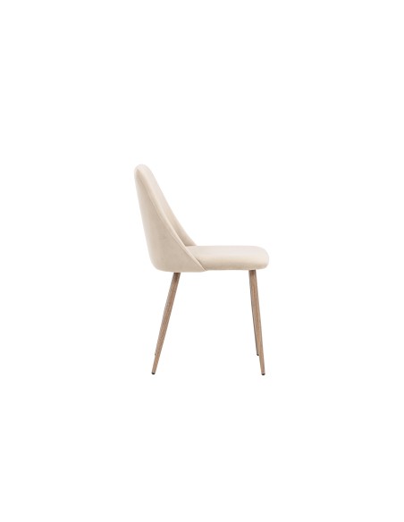 Matstol Night, Beige/Valnöt