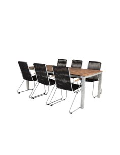 Matgrupp Zenia med Bois matstolar, 200 × 100 cm 2