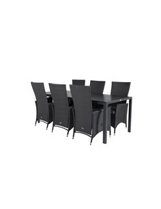 Matgrupp Break med Padova matstolar, 205 × 90 cm 2