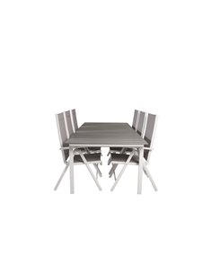 Matgrupp Levels med Break matstolar, 229 × 100 cm