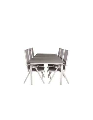 Matgrupp Levels med Break matstolar, 229 × 100 cm