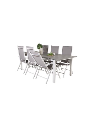 Matgrupp Levels med Break matstolar, 229 × 100 cm