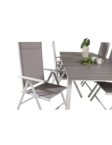 Matgrupp Levels med Break matstolar, 229 × 100 cm