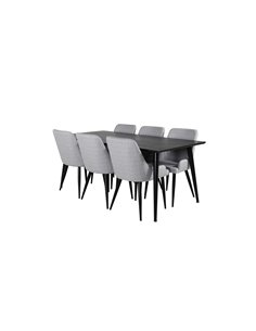 Matgrupp Dipp med Plaza matstolar, 180 × 90 cm 2