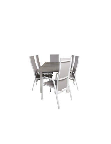 Matgrupp Albany med Copacabana matstolar, 152 × 90 cm