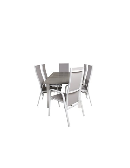 Matgrupp Albany med Copacabana matstolar, 152 × 90 cm