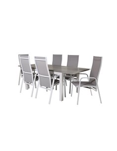 Matgrupp Albany med Copacabana matstolar, 152 × 90 cm 2