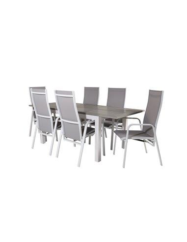 Matgrupp Albany med Copacabana matstolar, 152 × 90 cm