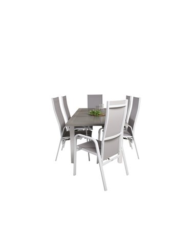 Matgrupp Albany med Copacabana matstolar, 152 × 90 cm