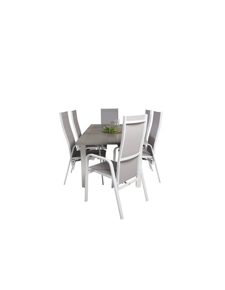 Matgrupp Albany med Copacabana matstolar, 152 × 90 cm