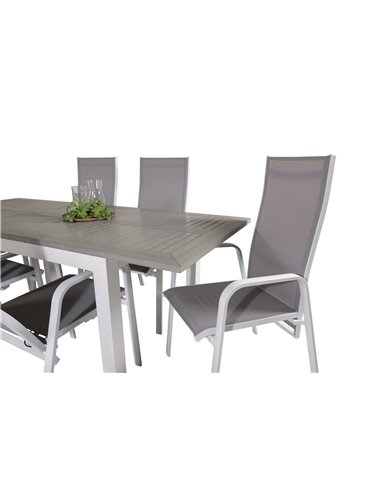 Matgrupp Albany med Copacabana matstolar, 152 × 90 cm