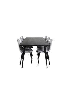 Matgrupp Dipp med Polar matstolar, 180 × 90 cm