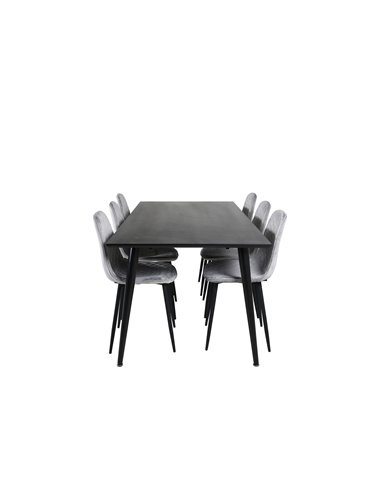 Matgrupp Dipp med Polar matstolar, 180 × 90 cm