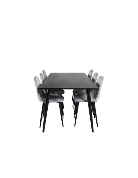 Matgrupp Dipp med Polar matstolar, 180 × 90 cm