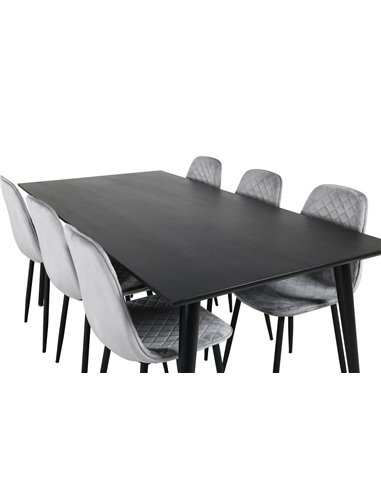 Matgrupp Dipp med Polar matstolar, 180 × 90 cm