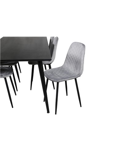 Matgrupp Dipp med Polar matstolar, 180 × 90 cm