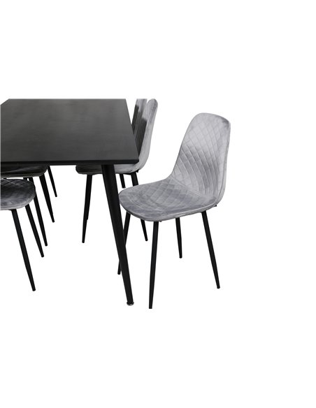 Matgrupp Dipp med Polar matstolar, 180 × 90 cm