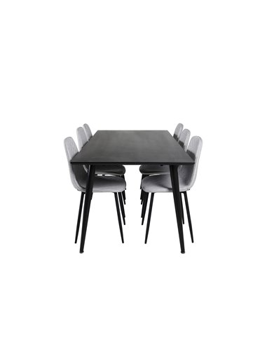 Matgrupp Dipp med Polar matstolar, 180 × 90 cm