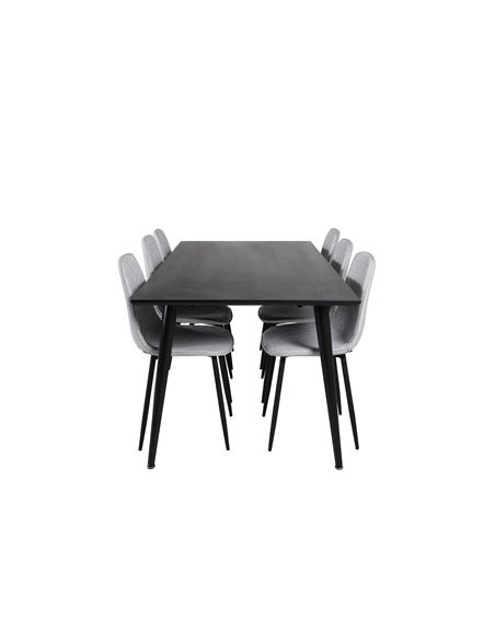 Matgrupp Dipp med Polar matstolar, 180 × 90 cm