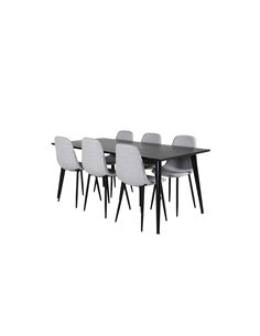 Matgrupp Dipp med Polar matstolar, 180 × 90 cm 2