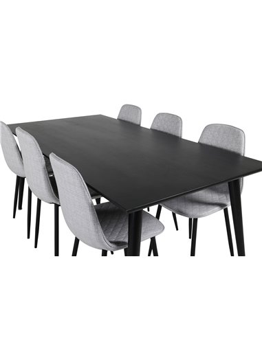 Matgrupp Dipp med Polar matstolar, 180 × 90 cm