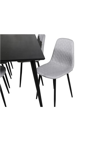 Matgrupp Dipp med Polar matstolar, 180 × 90 cm