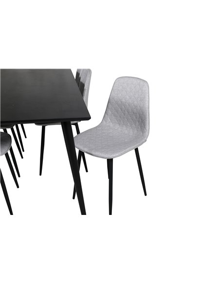 Matgrupp Dipp med Polar matstolar, 180 × 90 cm
