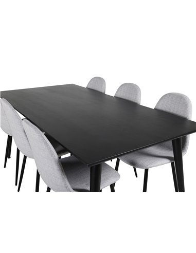 Matgrupp Dipp med Polar matstolar, 180 × 90 cm