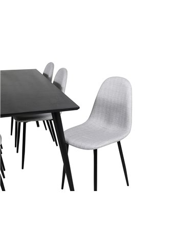 Matgrupp Dipp med Polar matstolar, 180 × 90 cm