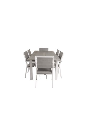 Matgrupp Albany med Levels matstolar, 152 × 90 cm