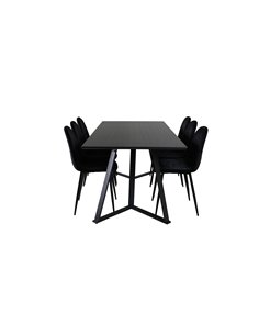 Matgrupp Marina med Polar matstolar, 180 × 90 cm