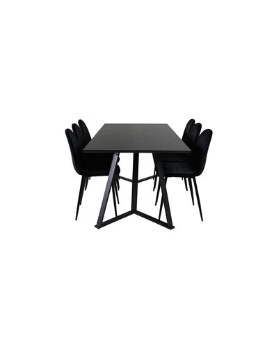 Matgrupp Marina med Polar matstolar, 180 × 90 cm
