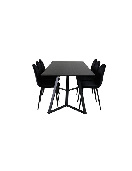 Matgrupp Marina med Polar matstolar, 180 × 90 cm