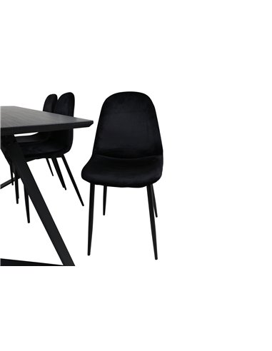 Matgrupp Marina med Polar matstolar, 180 × 90 cm