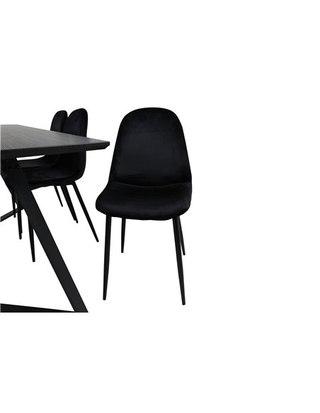 Matgrupp Marina med Polar matstolar, 180 × 90 cm
