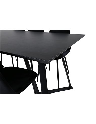 Matgrupp Marina med Polar matstolar, 180 × 90 cm