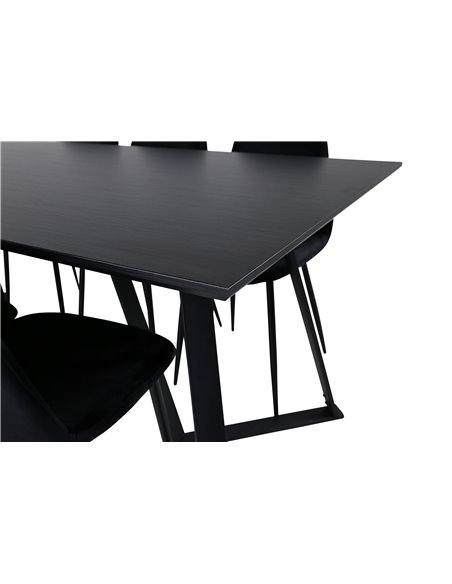 Matgrupp Marina med Polar matstolar, 180 × 90 cm