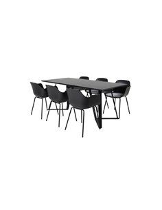 Matgrupp Marina med Comfort matstolar, 180 × 90 cm 2