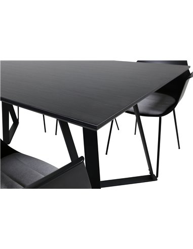 Matgrupp Marina med Comfort matstolar, 180 × 90 cm