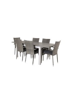 Matgrupp Albany med Anna matstolar, 152 × 90 cm 2