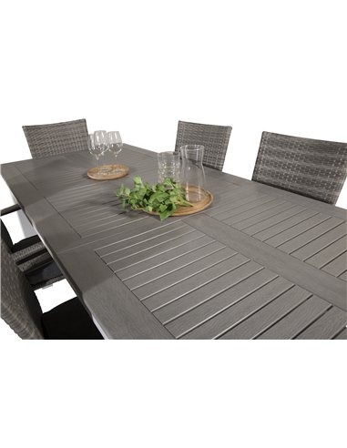 Matgrupp Albany med Anna matstolar, 152 × 90 cm