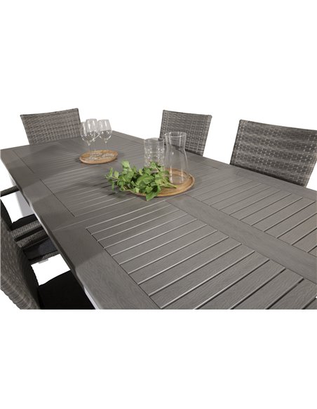 Matgrupp Albany med Anna matstolar, 152 × 90 cm