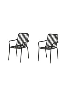Matstol Peking, Svart/Offwhite 2