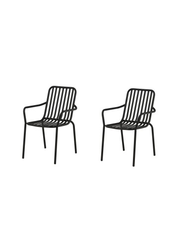 Matstol Peking, Svart/Offwhite