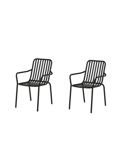 Matstol Peking, Svart/Offwhite