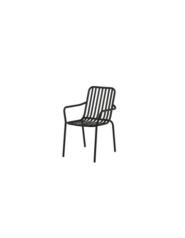 Matstol Peking, Svart/Offwhite