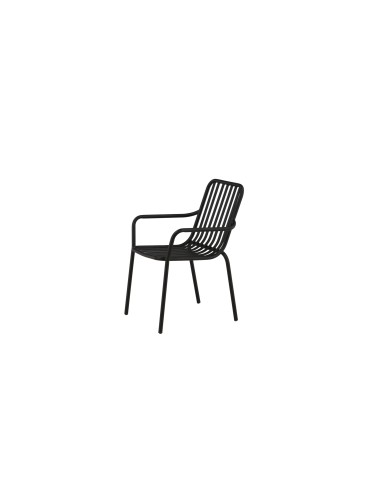 Matstol Peking, Svart/Offwhite
